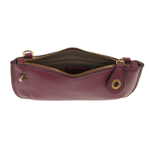 Mini Crossbody Plum Wristlet Clutch