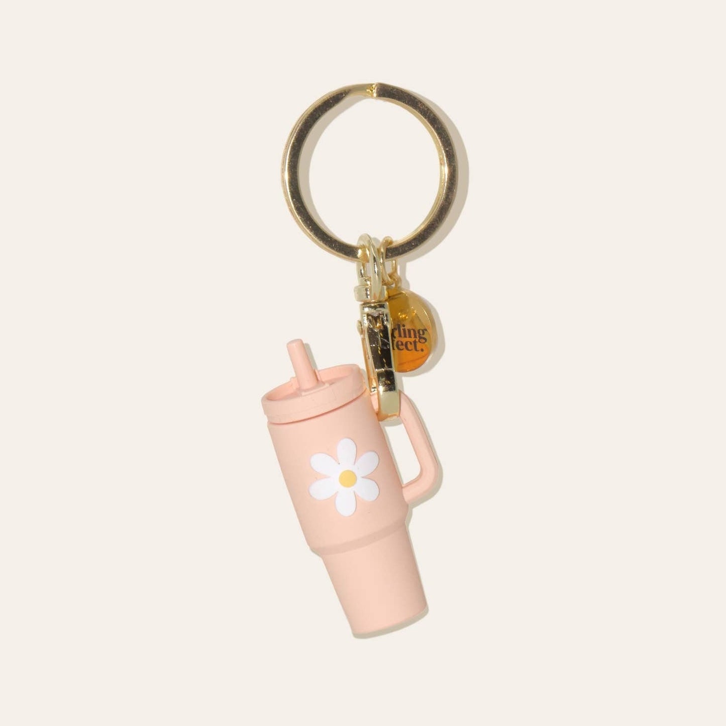 Tiny Tumbler Light Pink Keychain