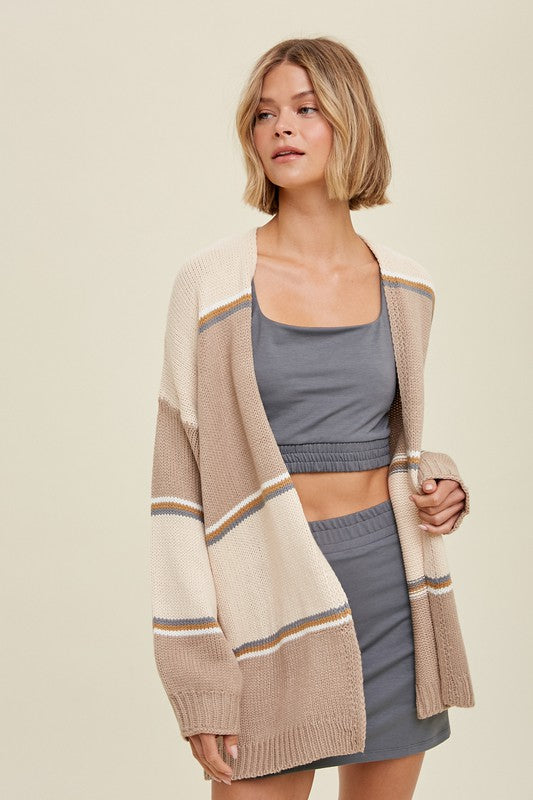 True Tradition Natural/Mocha Cardigan