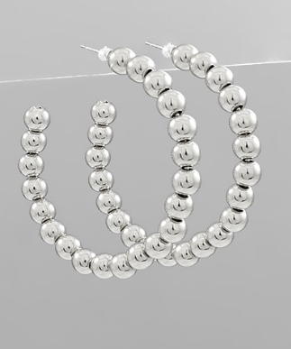 Over The Drama Silver Hoops