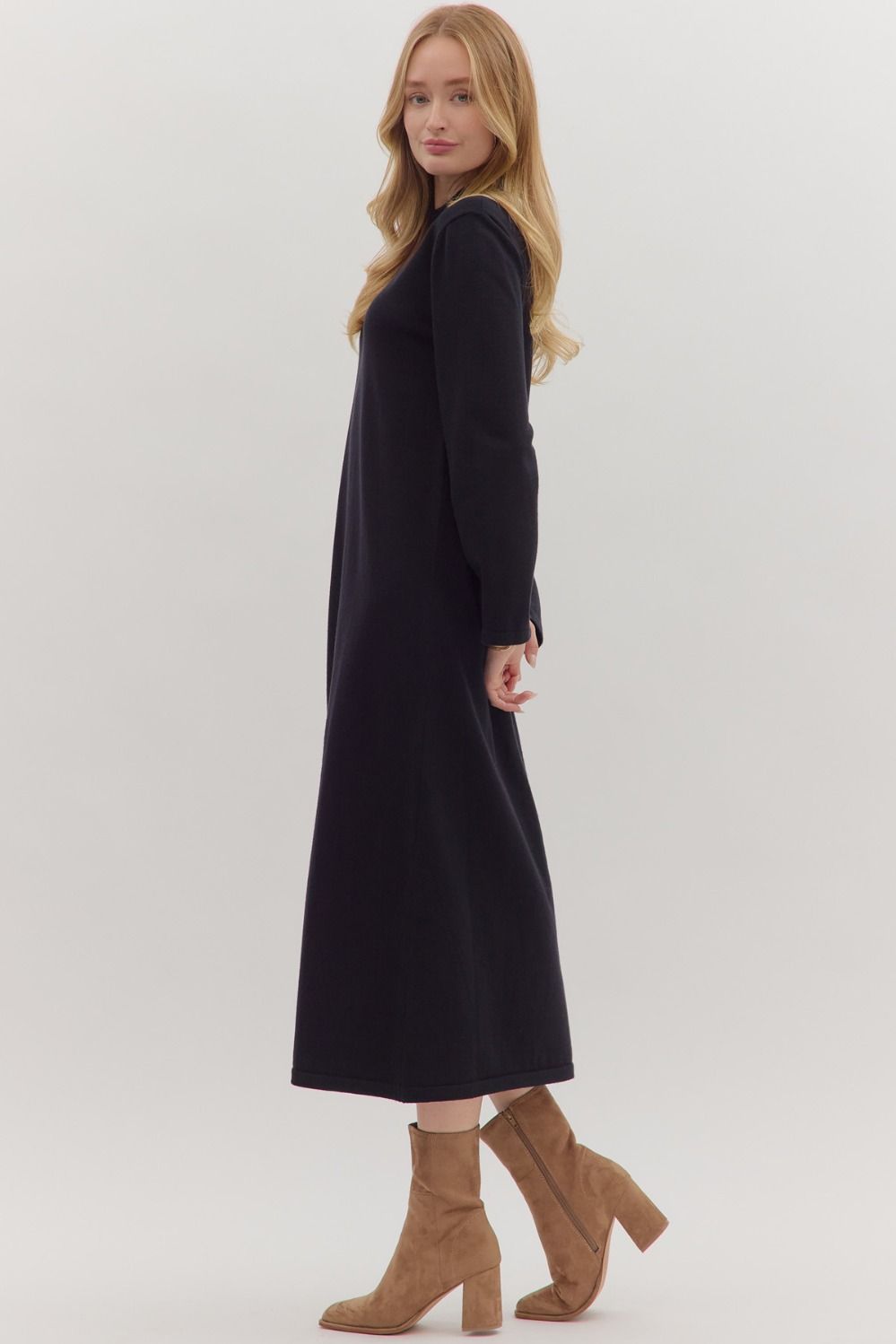 Effortless Grace Black Dress