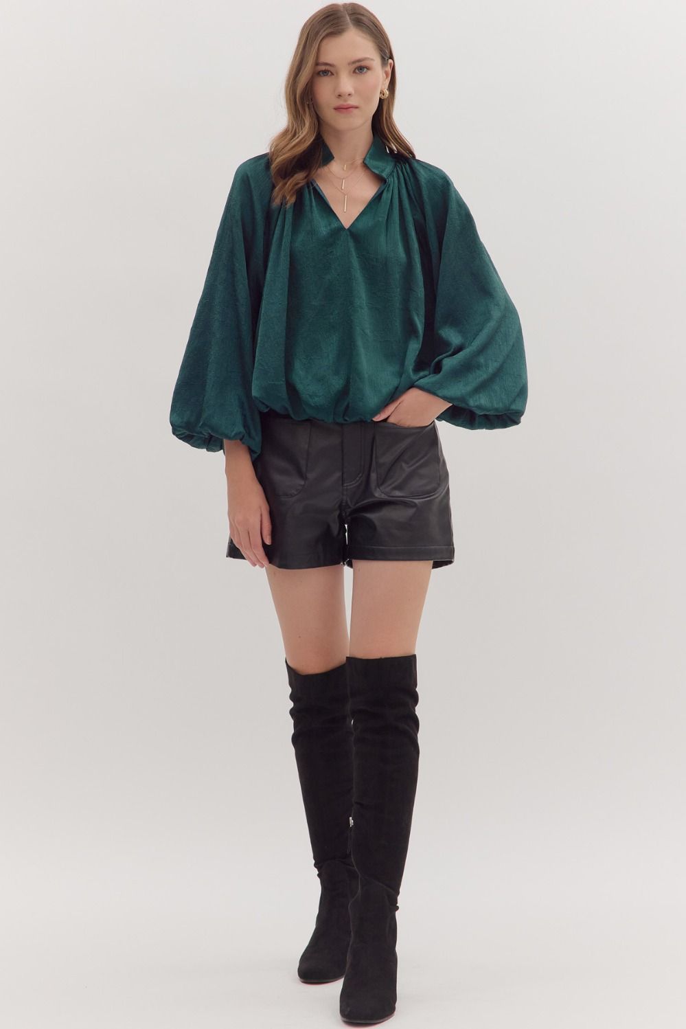 in Case You Forgot Hunter Green Top