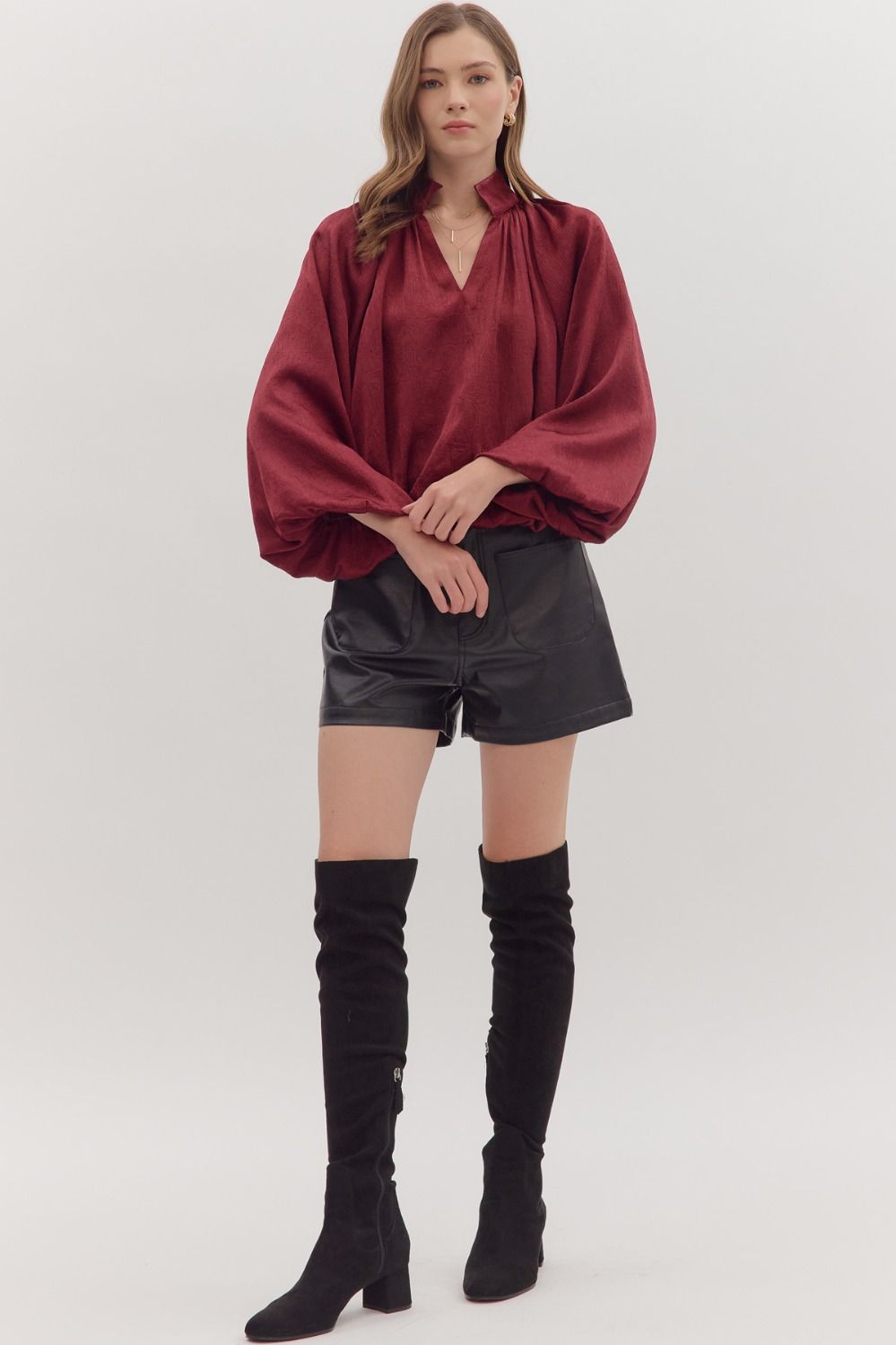 in Case You Forgot Burgundy Top