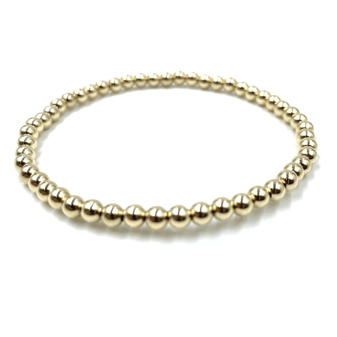 4mm 14k Gold Filled Karma waterproof bracelet 7"