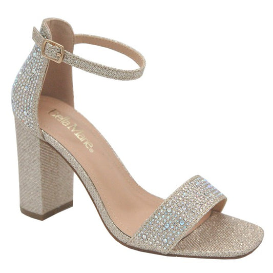 Walking Away Champagne Mesh Heel