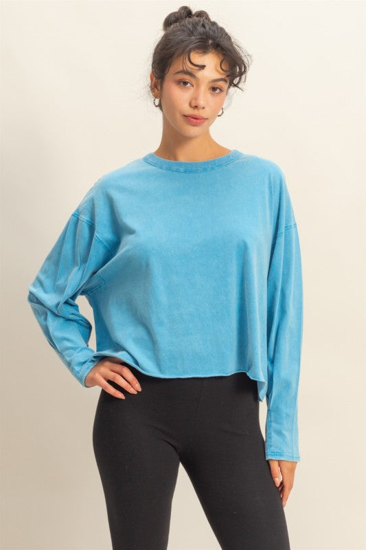 On Repeat Blue Top