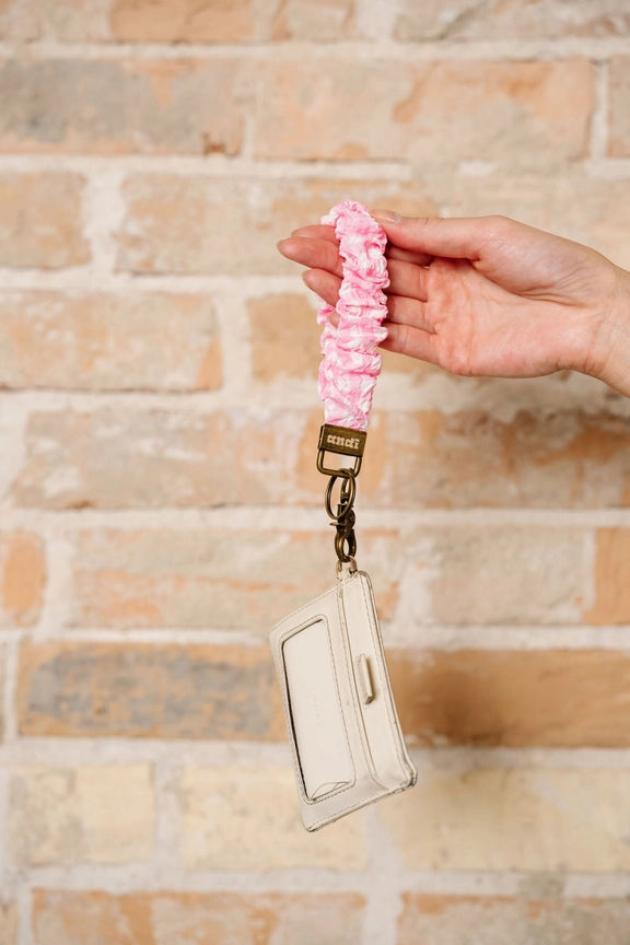 Pink Gingham Keychain