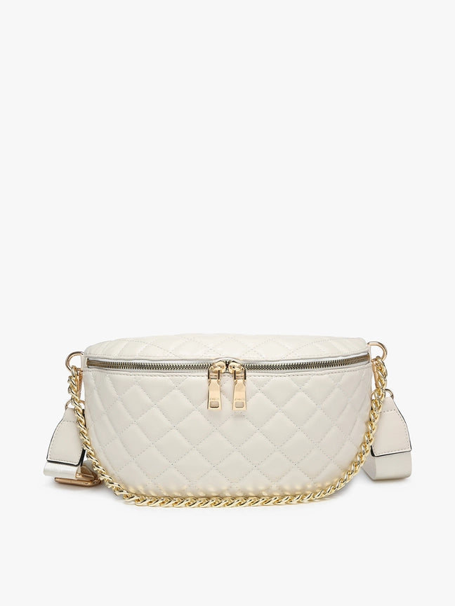 Sylvie Bone Quilted Belt Bag