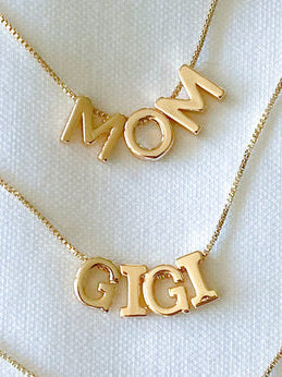 Gold Letter Slide Charm