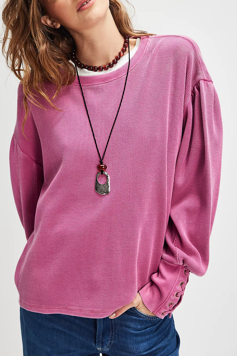 Lapis Plumdrop Cuff Top