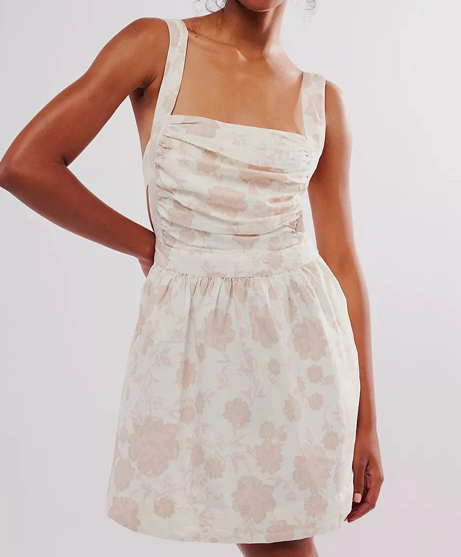 Meet Me In Maui Ivory Combo Mini Dress