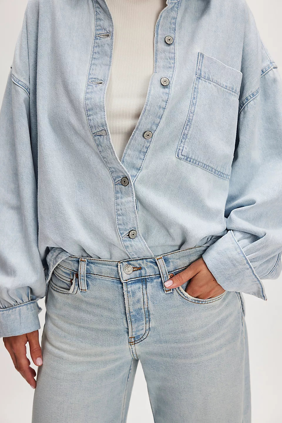Ashley Denim Shirt Top