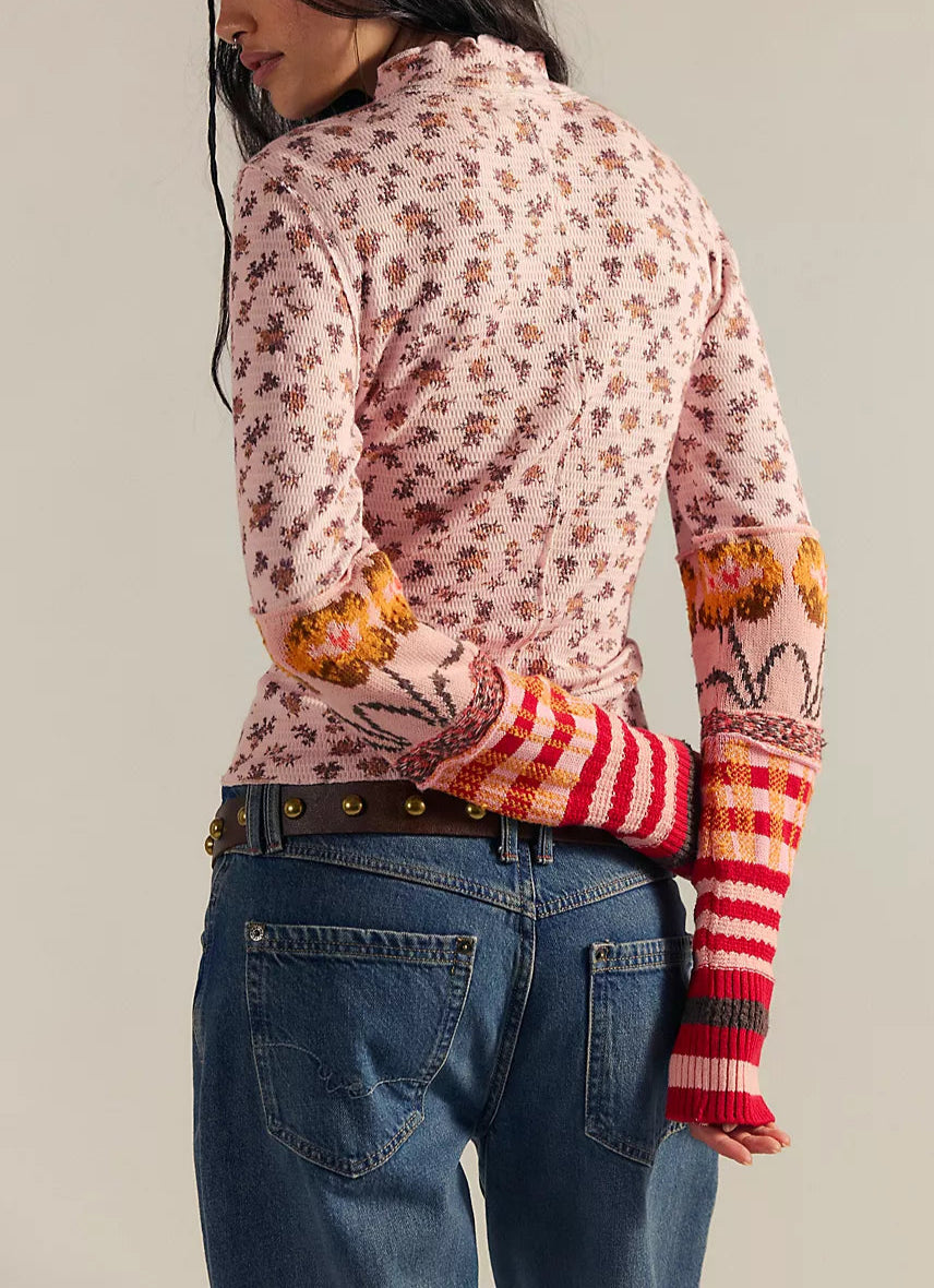 Bold Bowery Cuff Cherry Blossom Combo Top