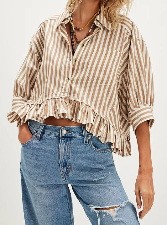 Bailey Natural Combo Stripe Shirt