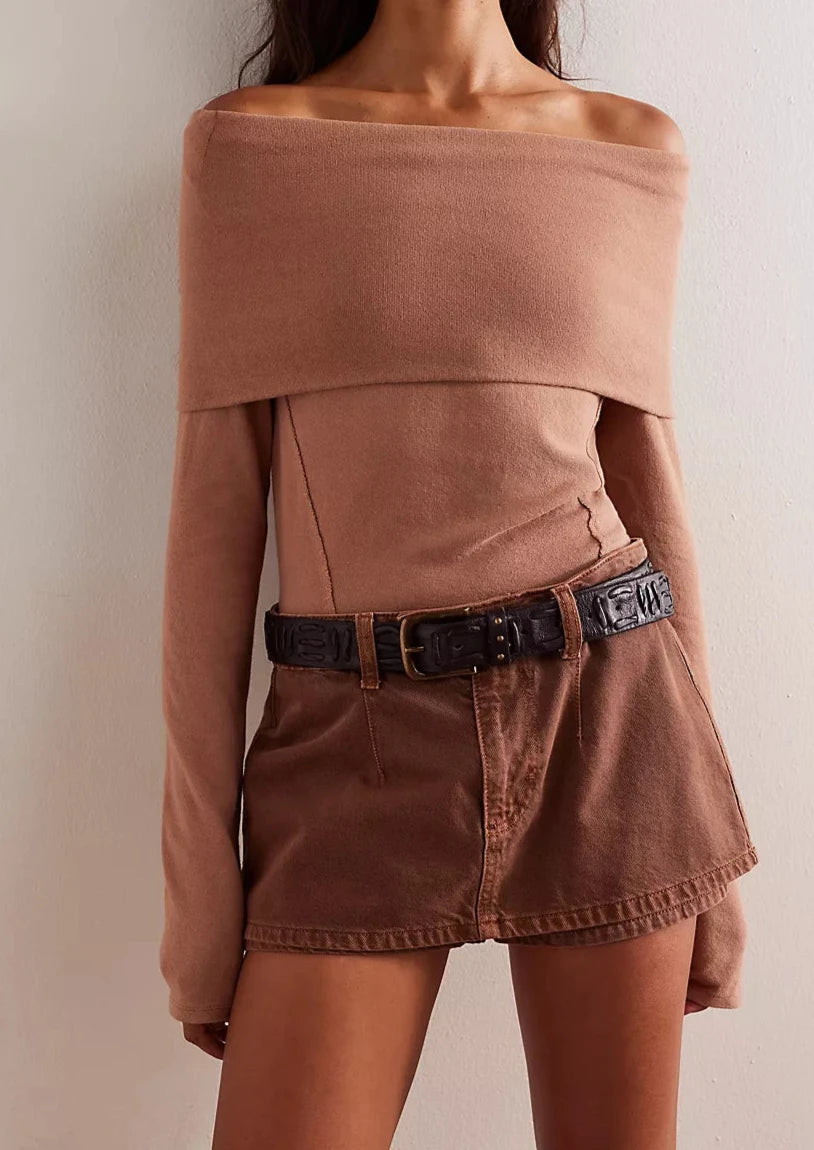 Iris Layering Cafe Latte Top