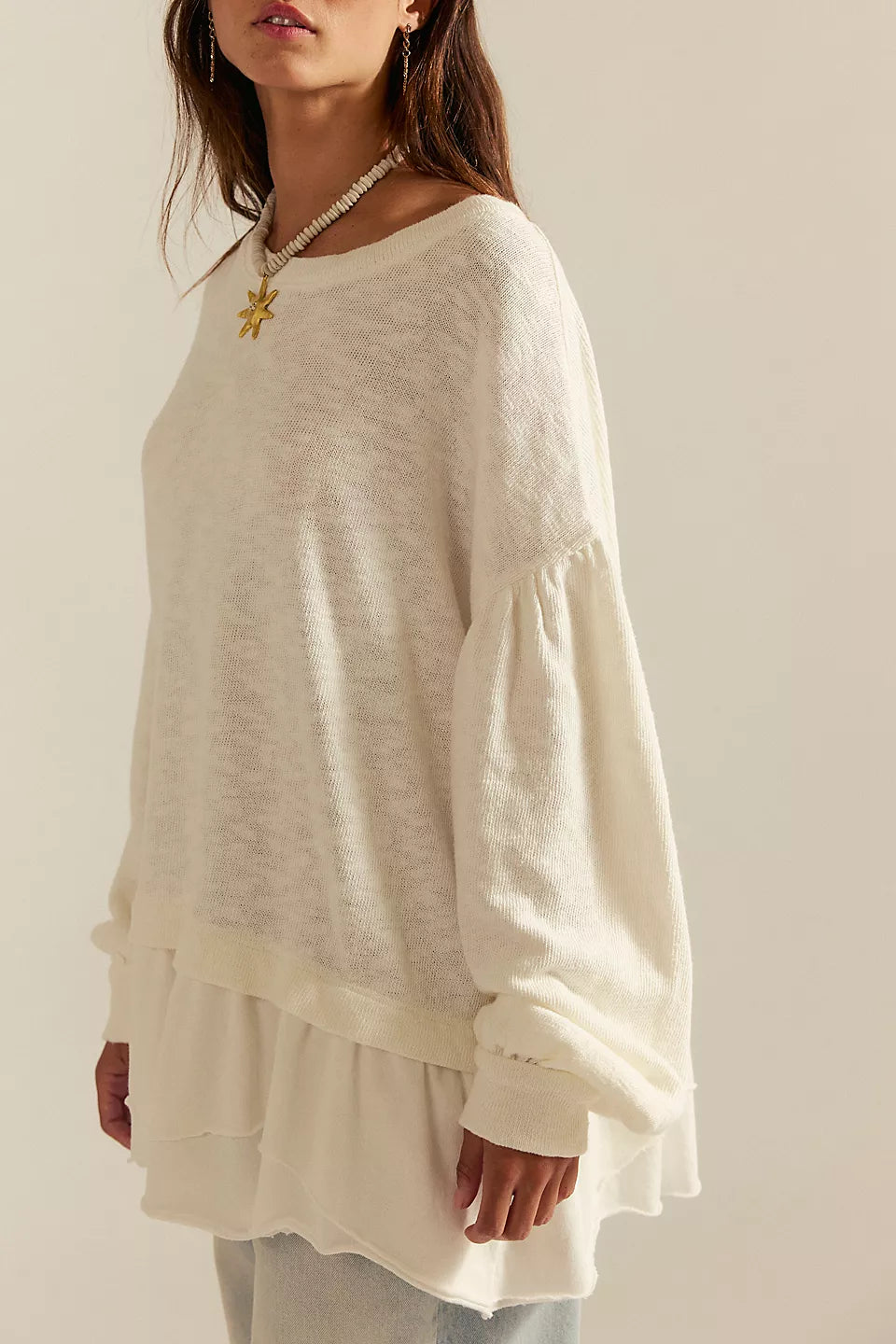 Maddie Long Sleeve Clean Ivory Top