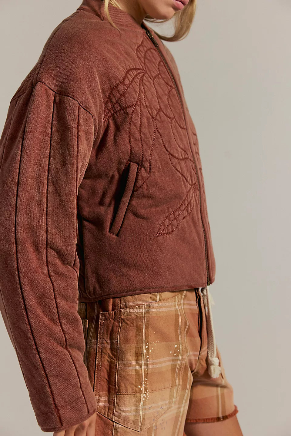 Rose Cinnamon Stick Zip-Up Sweatshirt