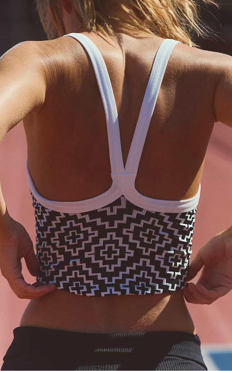 All Clear Black Geo Combo Jacquard Cami