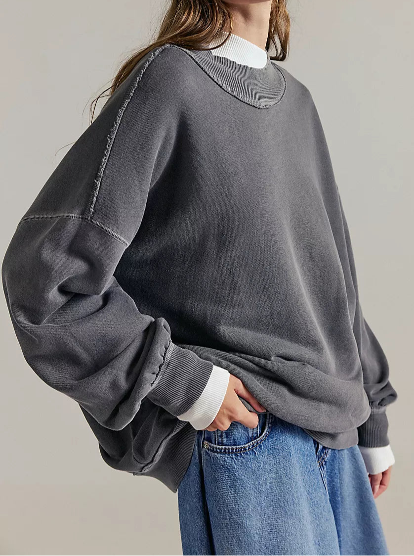 Palm Springs Washed Black Pullover