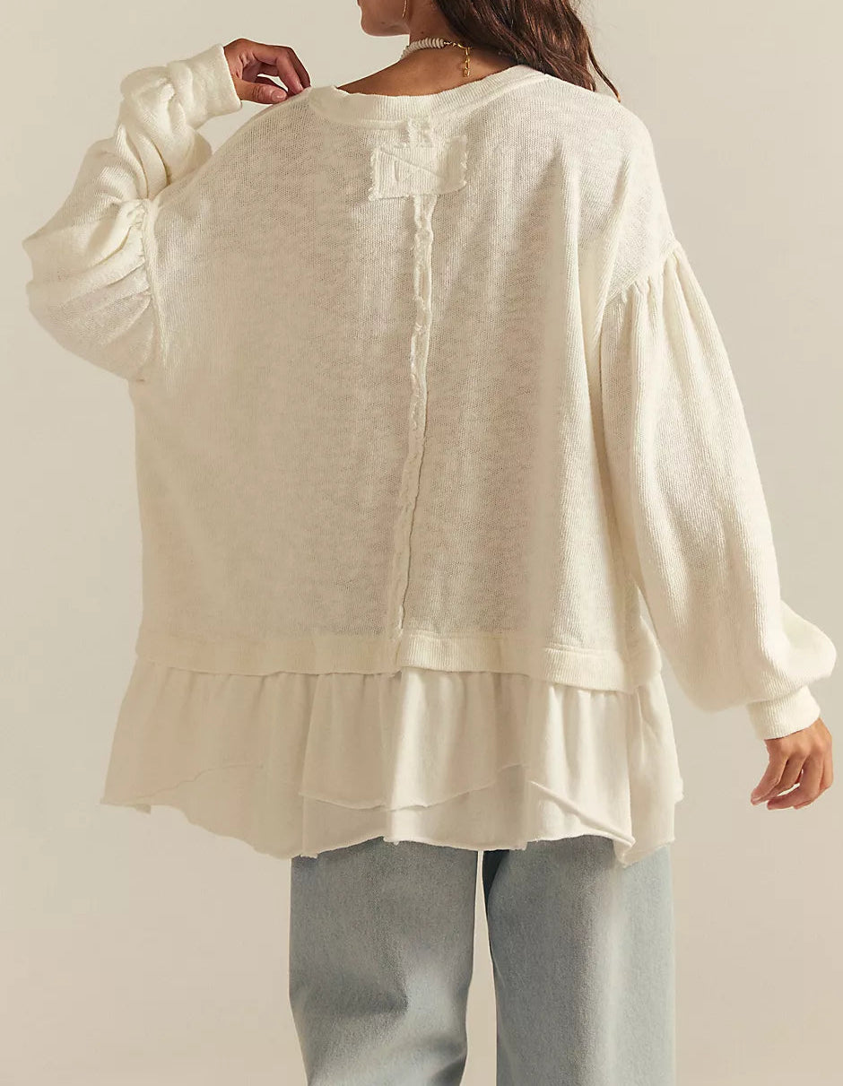Maddie Long Sleeve Clean Ivory Top