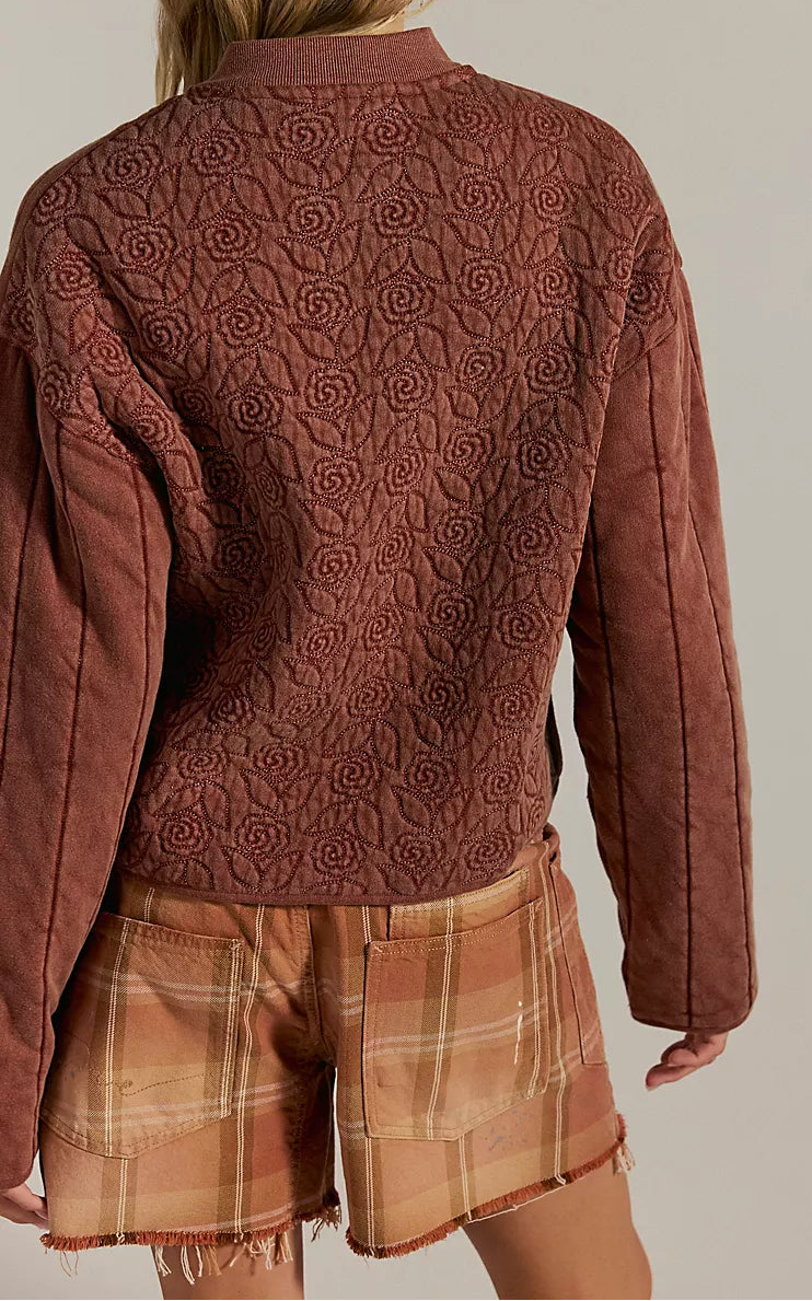 Rose Cinnamon Stick Zip-Up Sweatshirt