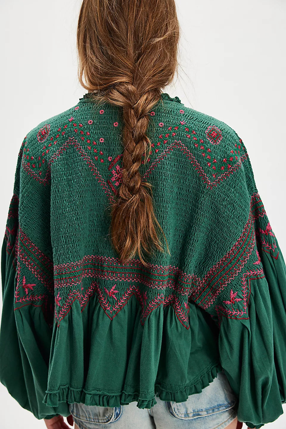 Holly Green Combo Long Sleeve Knit Top