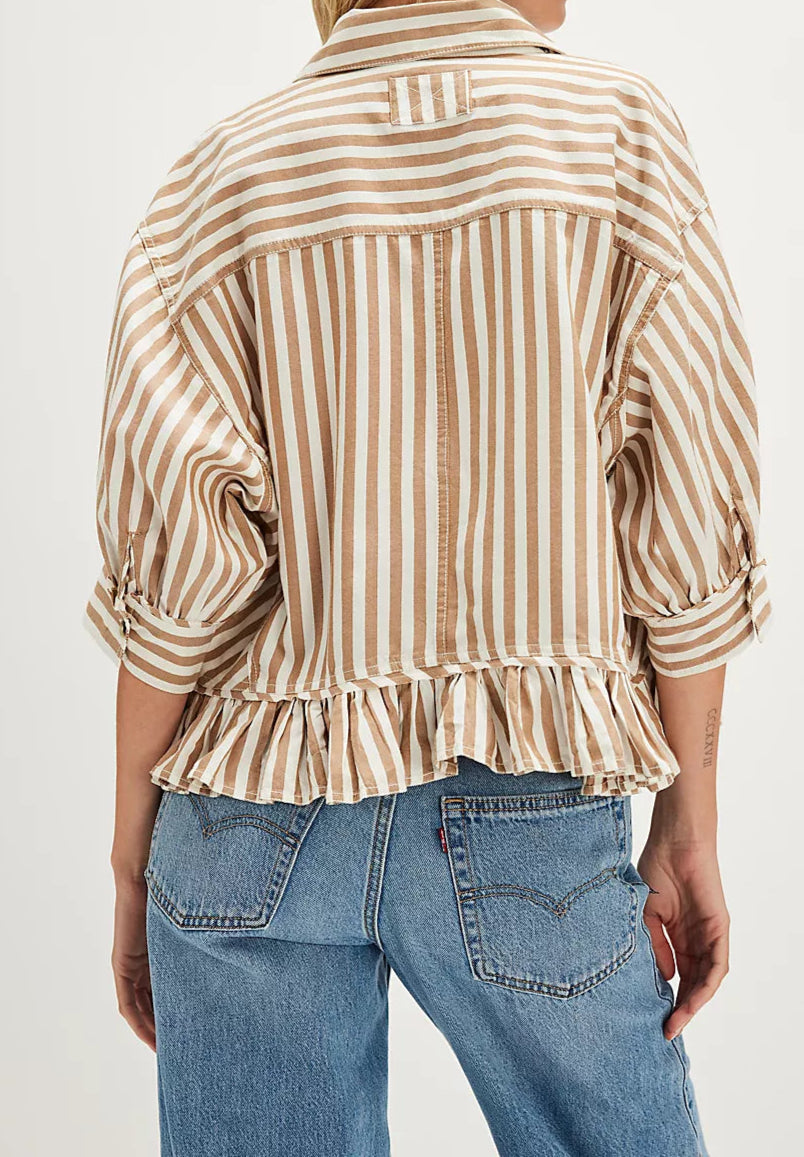 Bailey Natural Combo Stripe Shirt