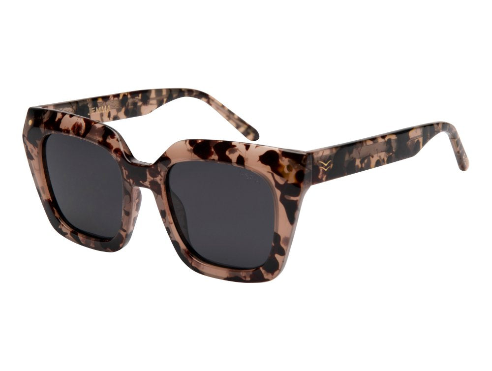 Jemma Blonde Tort Smoke Polarized Sunglasses