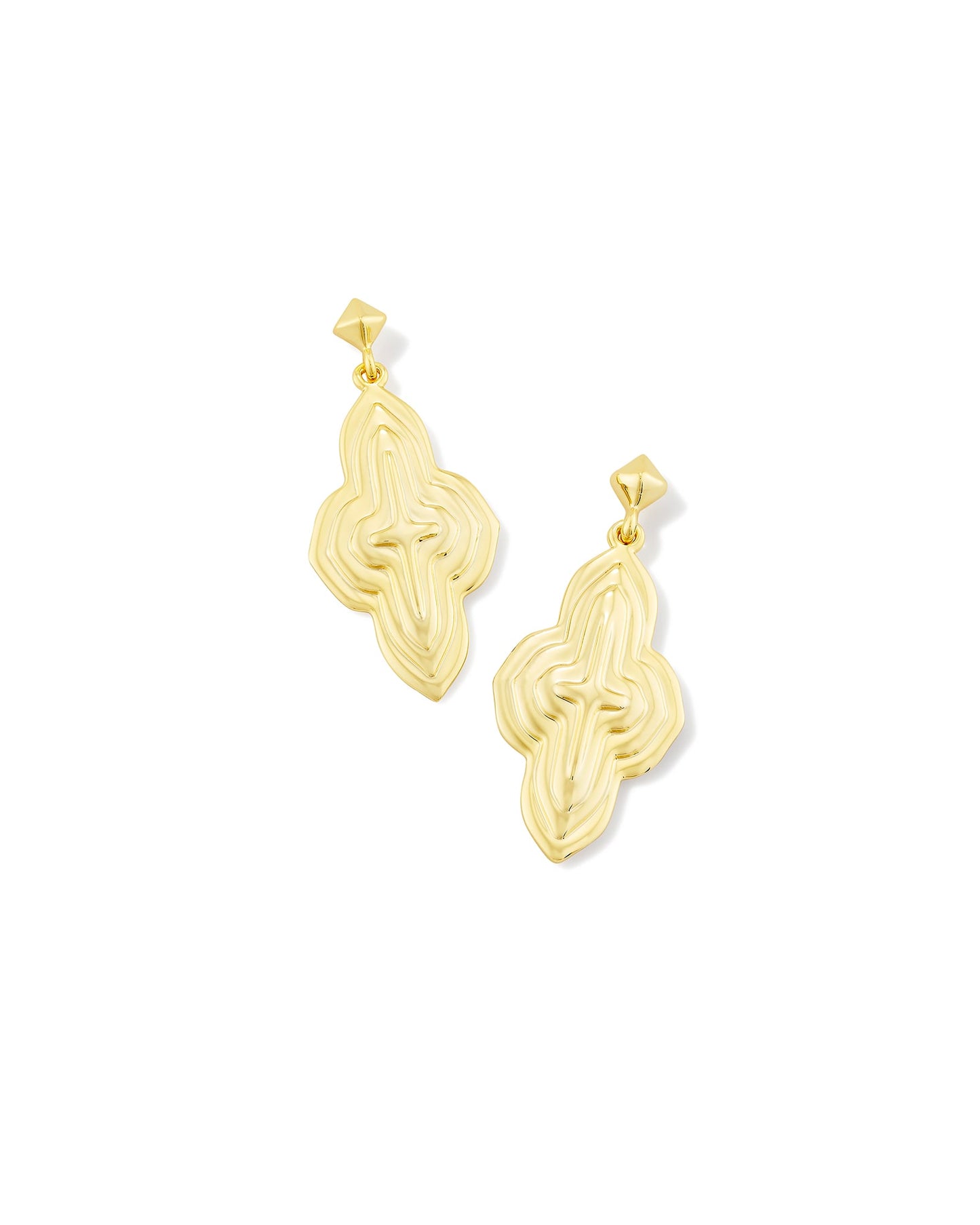 Abbie Metal Drop Earrings In Gold