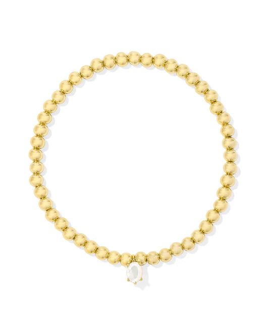 Cailin Gold Stretch Bracelet in Ivory Mother-of-Pearl
