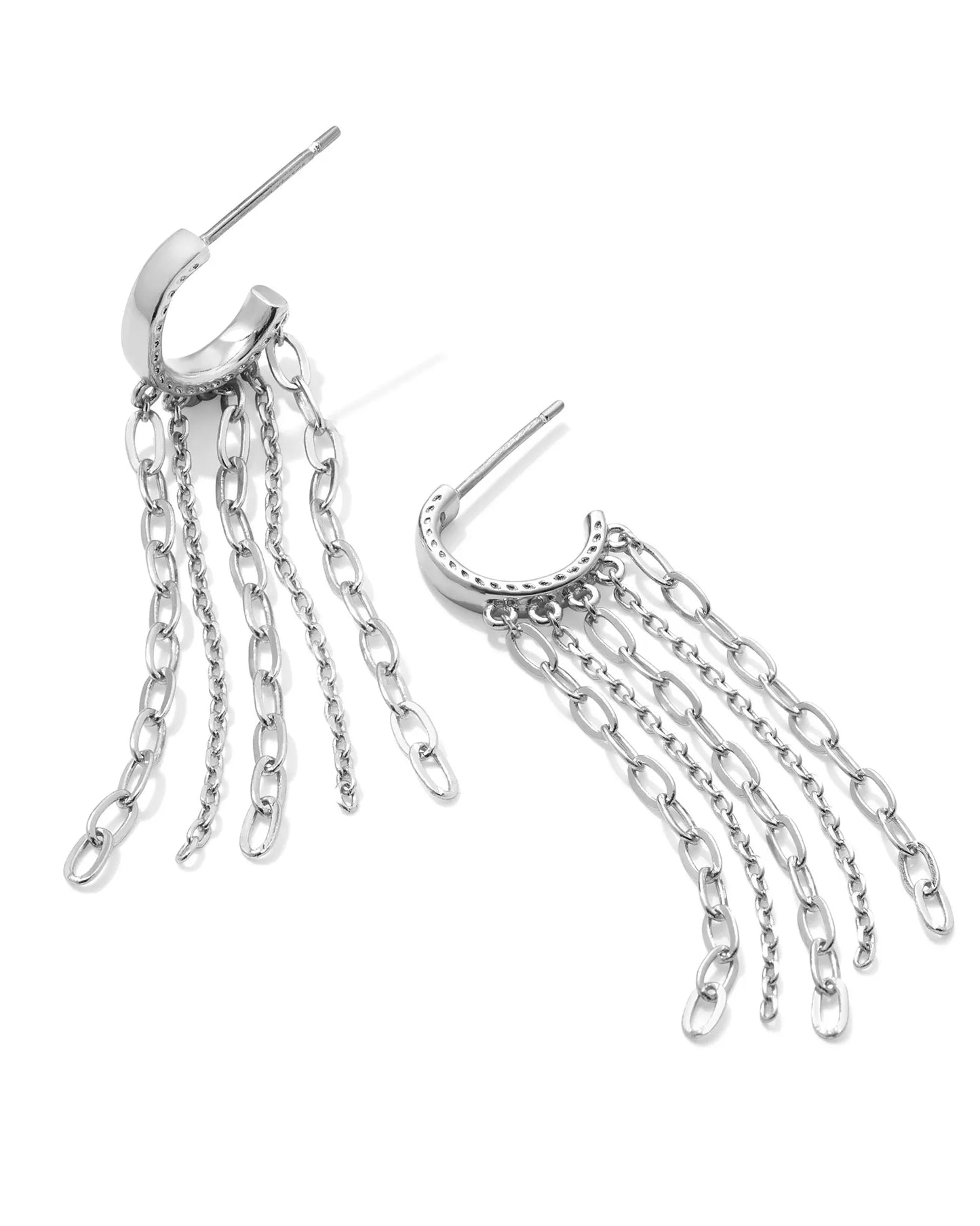 Eve Huggie Earrings in Silver
