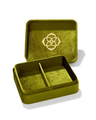 Mattie Large Box in Peridot Velvet