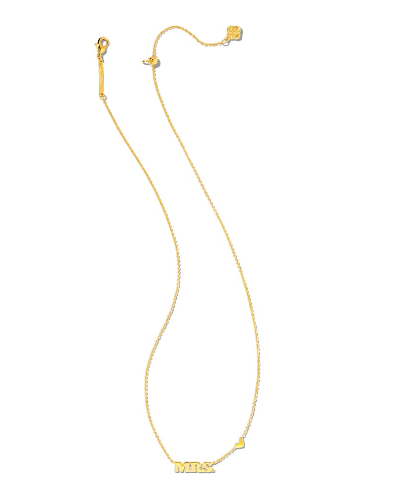 Mrs. Pendant Necklace in Gold