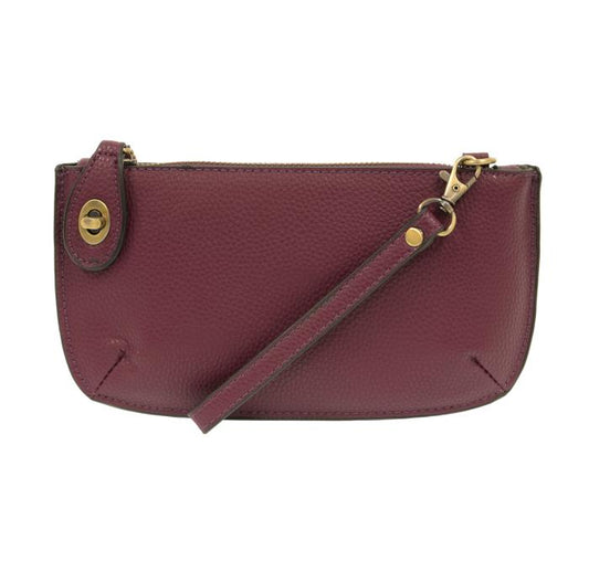 Mini Crossbody Plum Wristlet Clutch