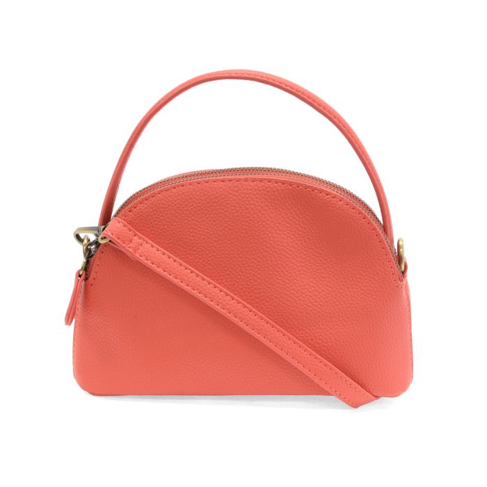 Larissa Double Zip Coral Crossbody Bag