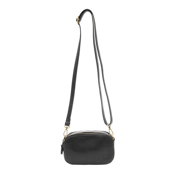 Layne Black Double Zip Mini Camera Crossbody
