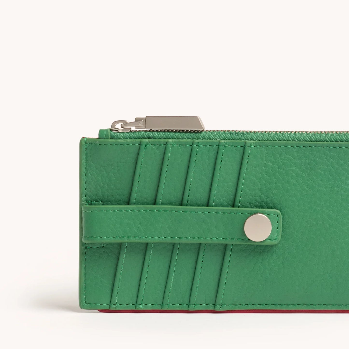 210 West Lime Zest/Brushed Silver Zip Wallet