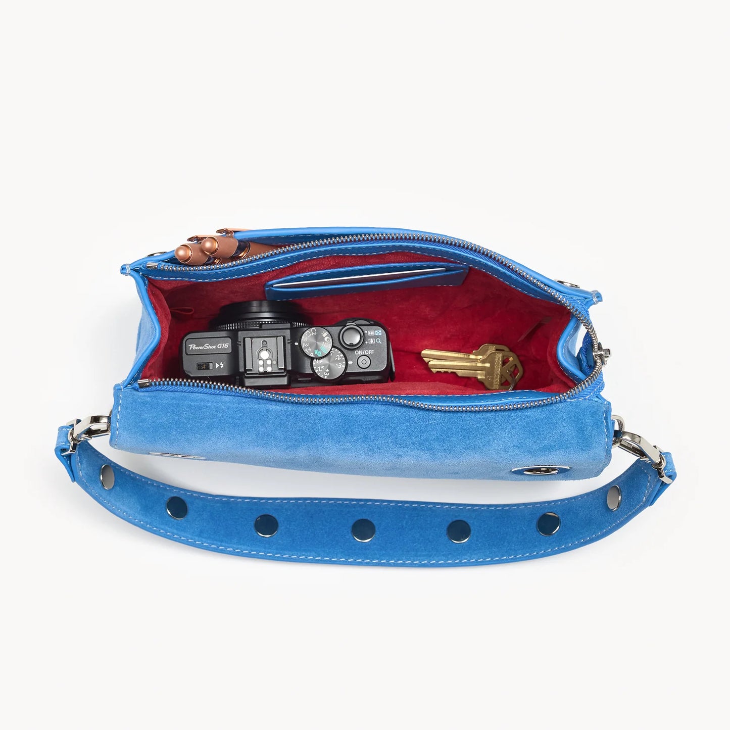 Montana Hydrangea Suede Handbag