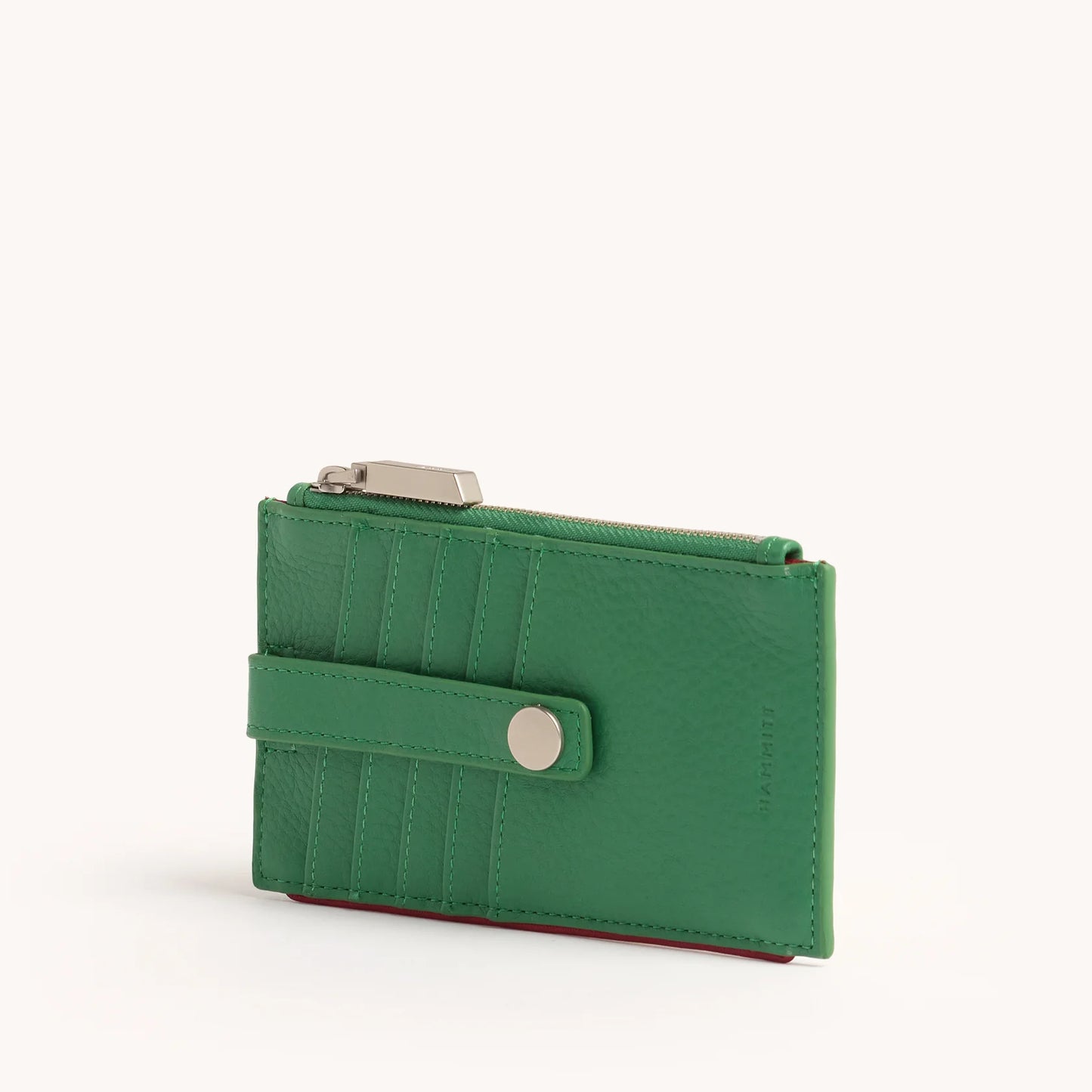 210 West Lime Zest/Brushed Silver Zip Wallet