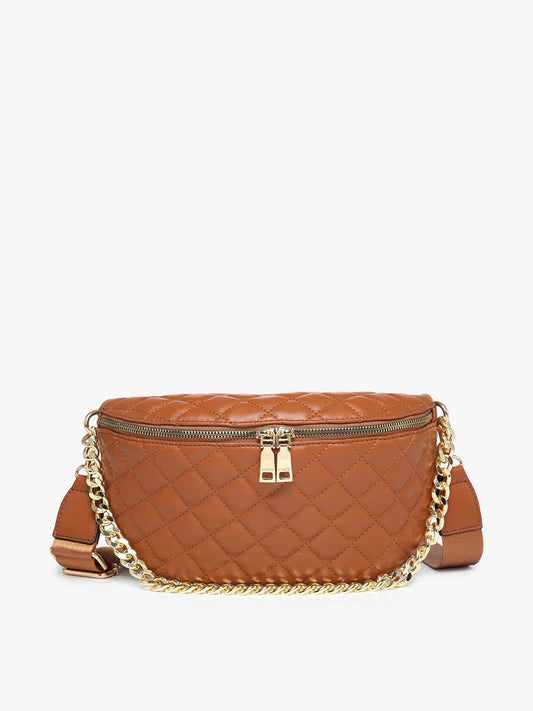 Sylvie Brown Quilted Belt Bag