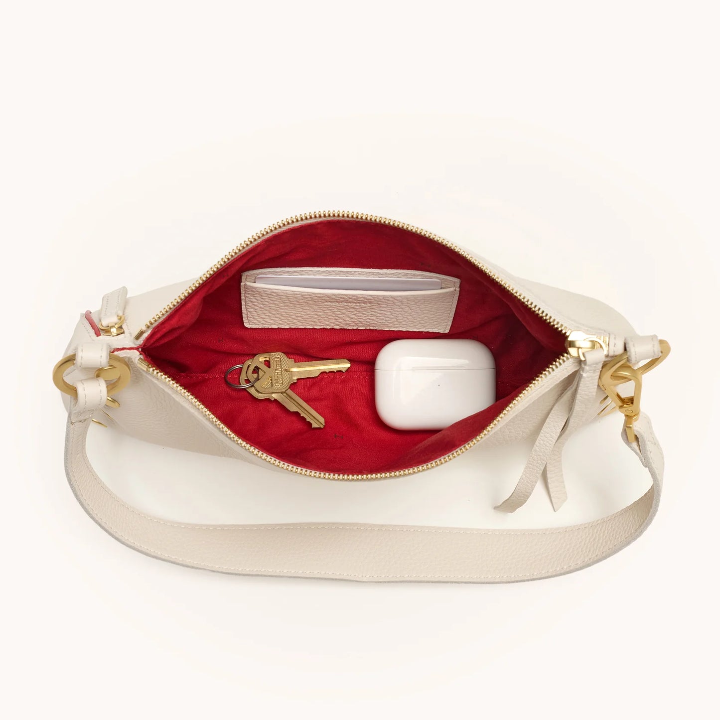 Kyle Small Calla Lily White/Brushed Gold Handbag