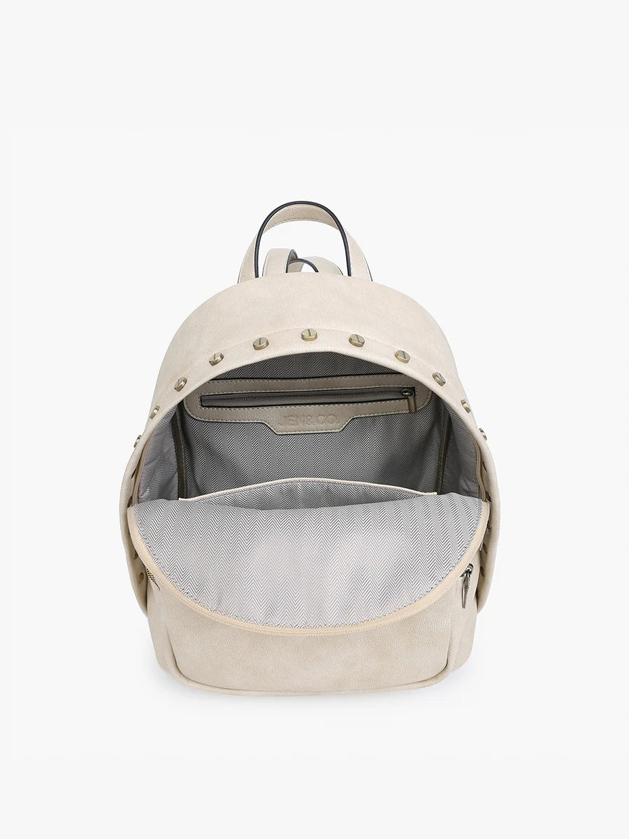 Sariya Off White Studded Backpack