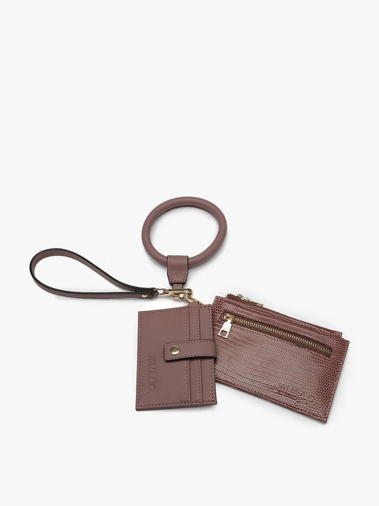 Libby Mauve Lizard Wallet Bangle