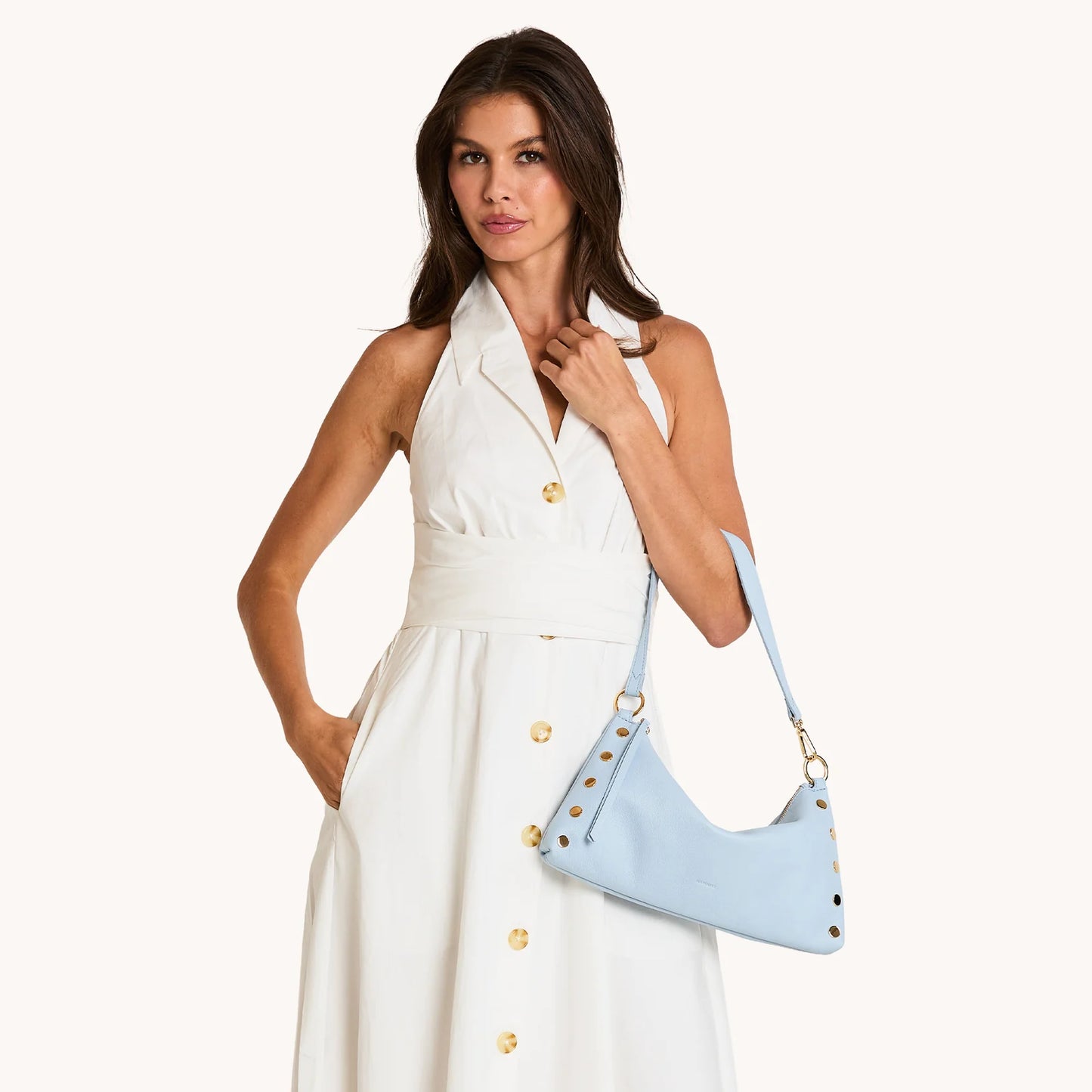 Kyle Med Hazy Blue/Gold Handbag