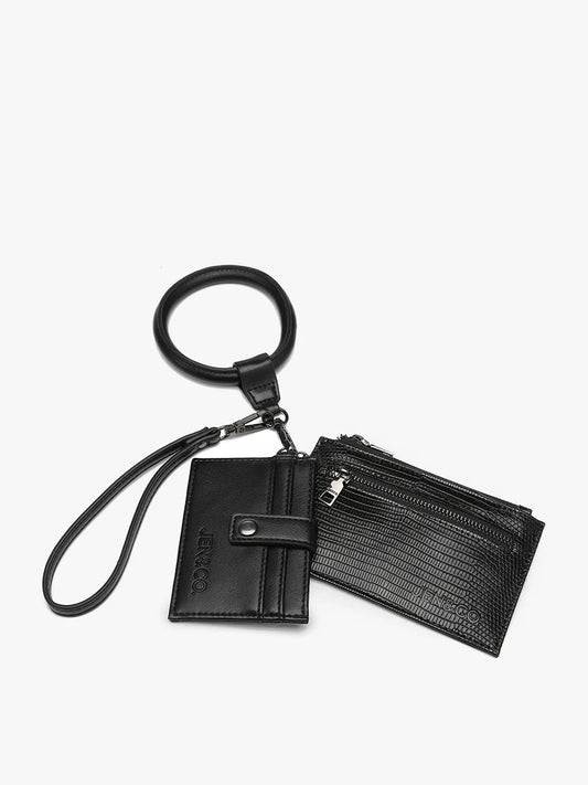 Libby Black Lizard Wallet Bangle