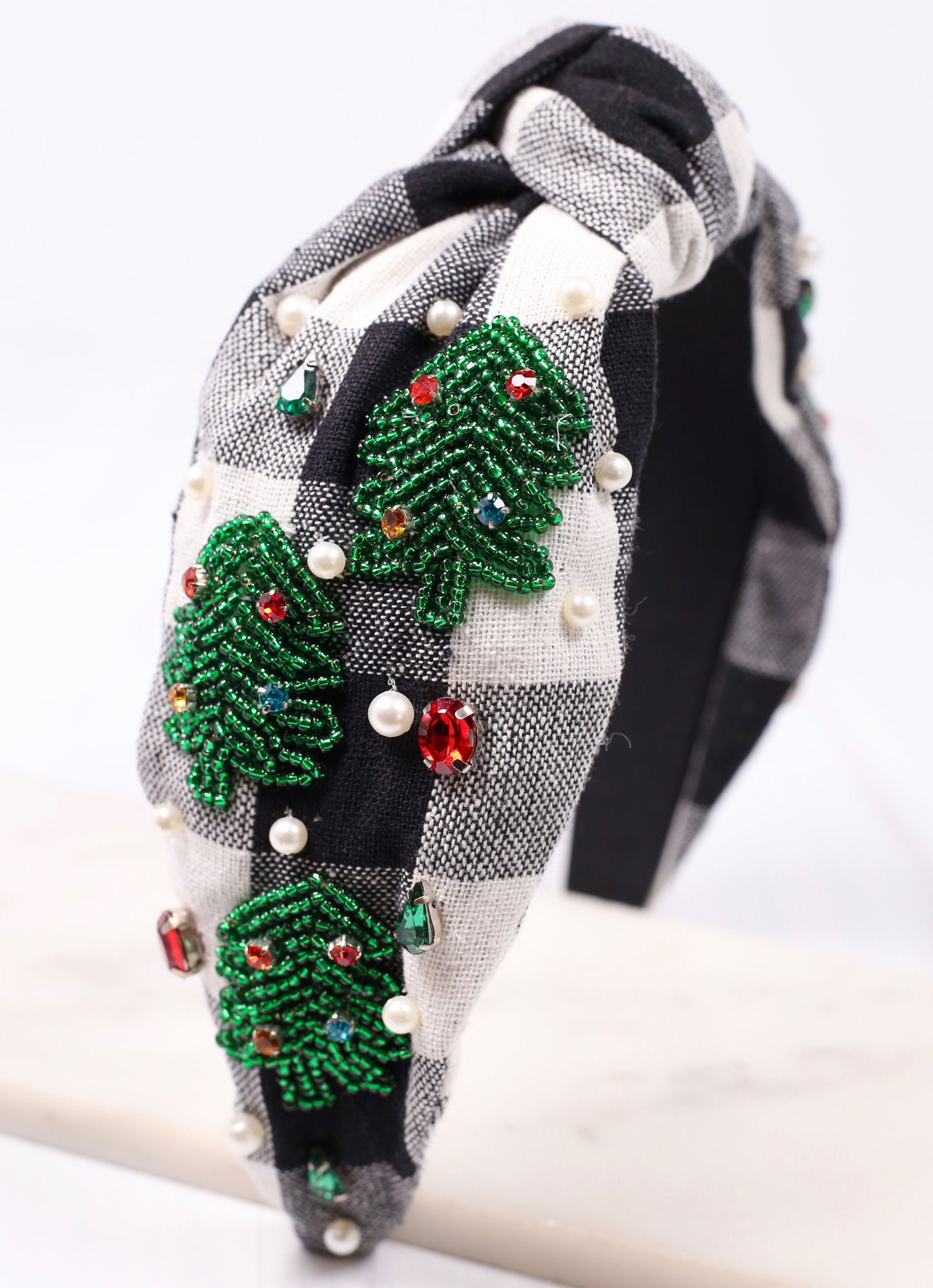 Christmas Tree Farm Black/White Headband