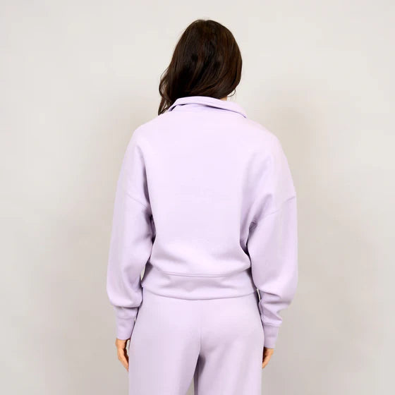 Mailyn Lavender Half Zip Top