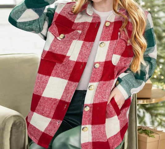 Frosty Plaid Shacket
