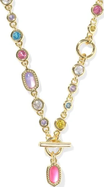 Mini Elisa Abbie Gold Strand Necklace in Multi Mix
