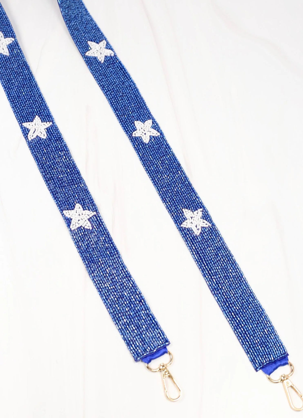 Shine Bright Blue Beaded Guitar Strap